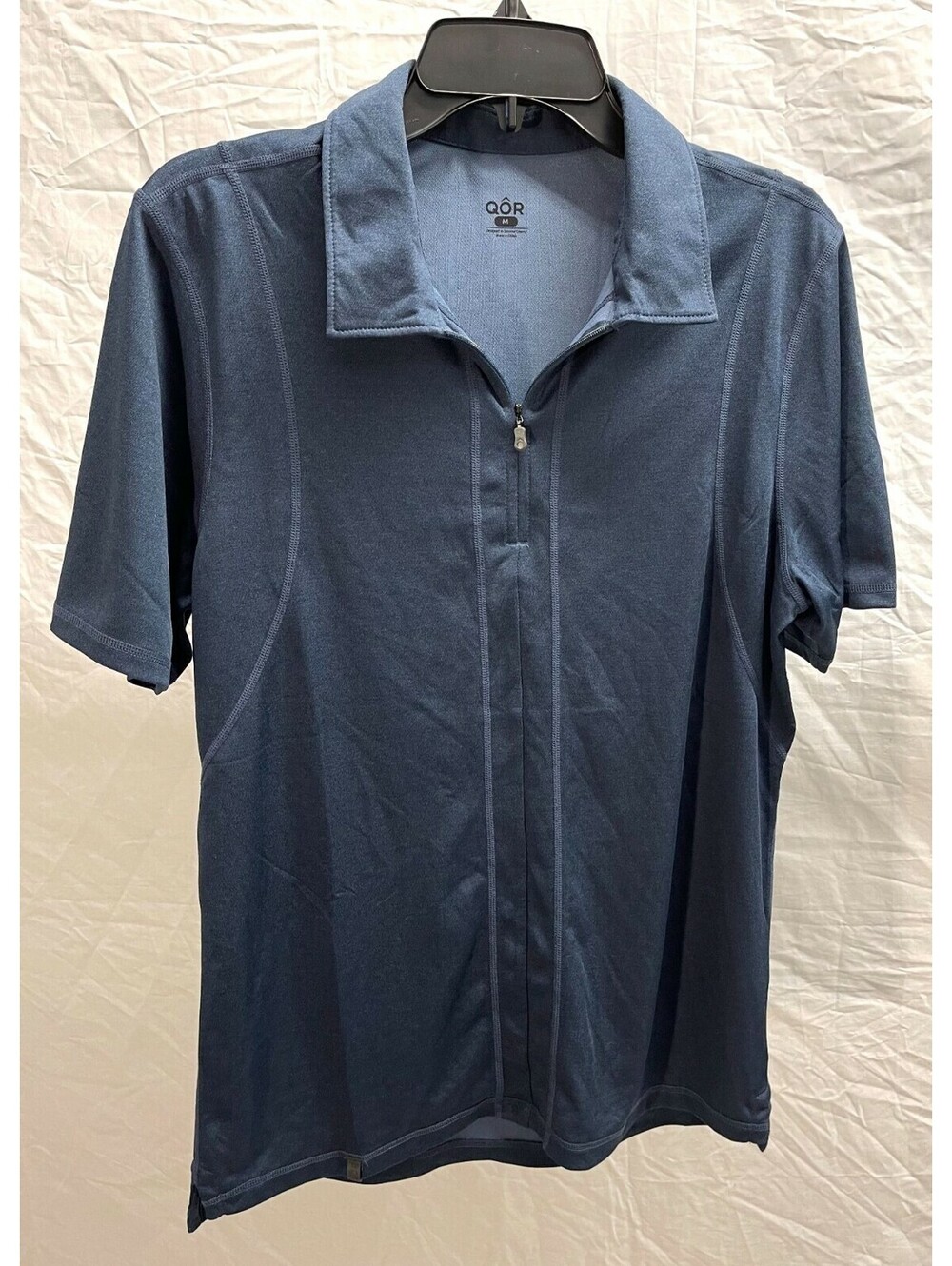 QOR Navy Blue 1/2 Zip Polo Shirt Medium